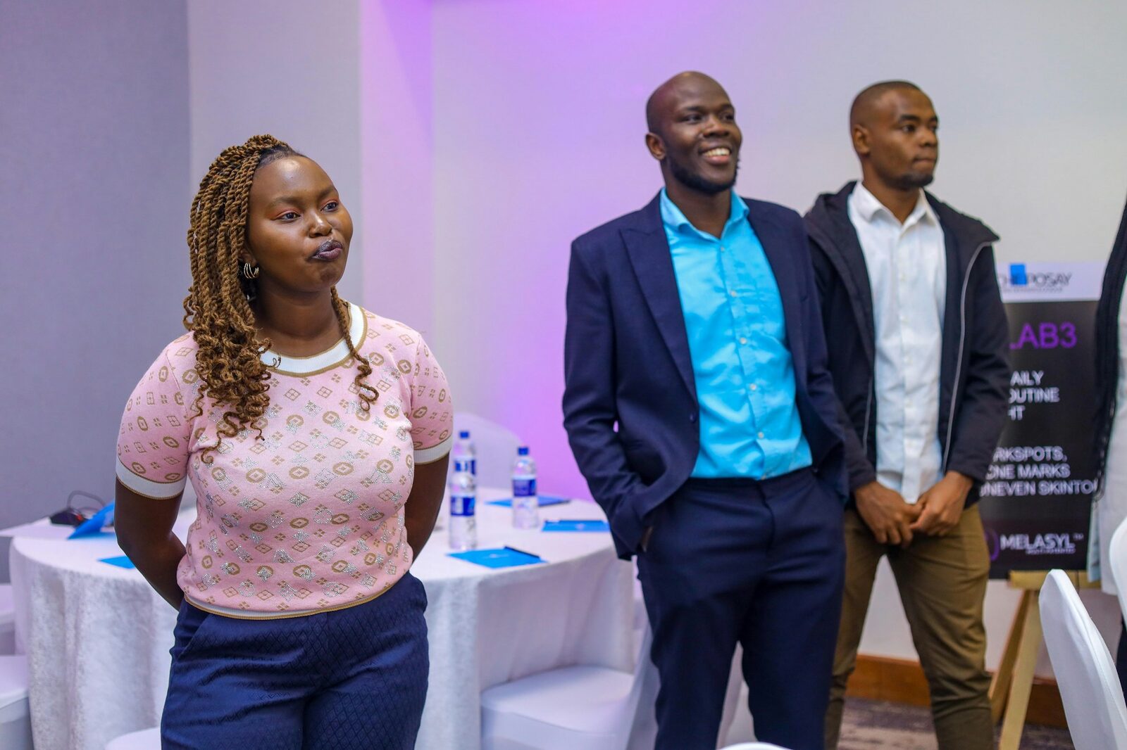 Guests listening at a business event
